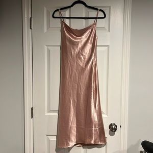 Birdy Grey Rose Gold Midi Satin Dress